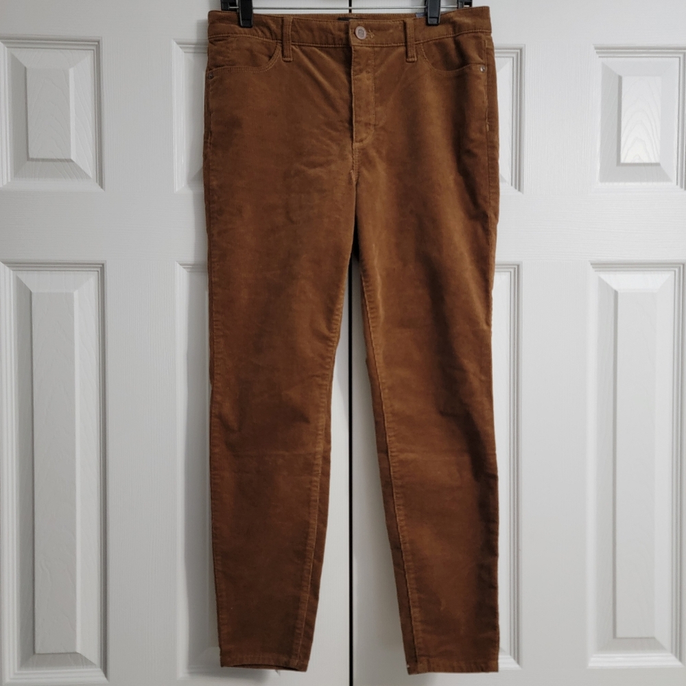 Talbots Corduroy High Waist Skinny Ankle Jegging, Twig Brown, Women's Size 6P - Picture 4 of 6